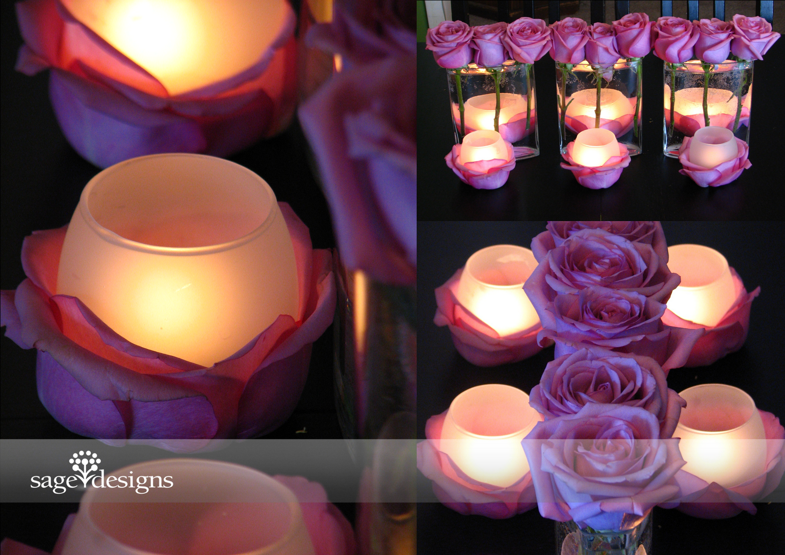 Simple Pink Rose Centerpieces Simple Pink Rose Centerpieces