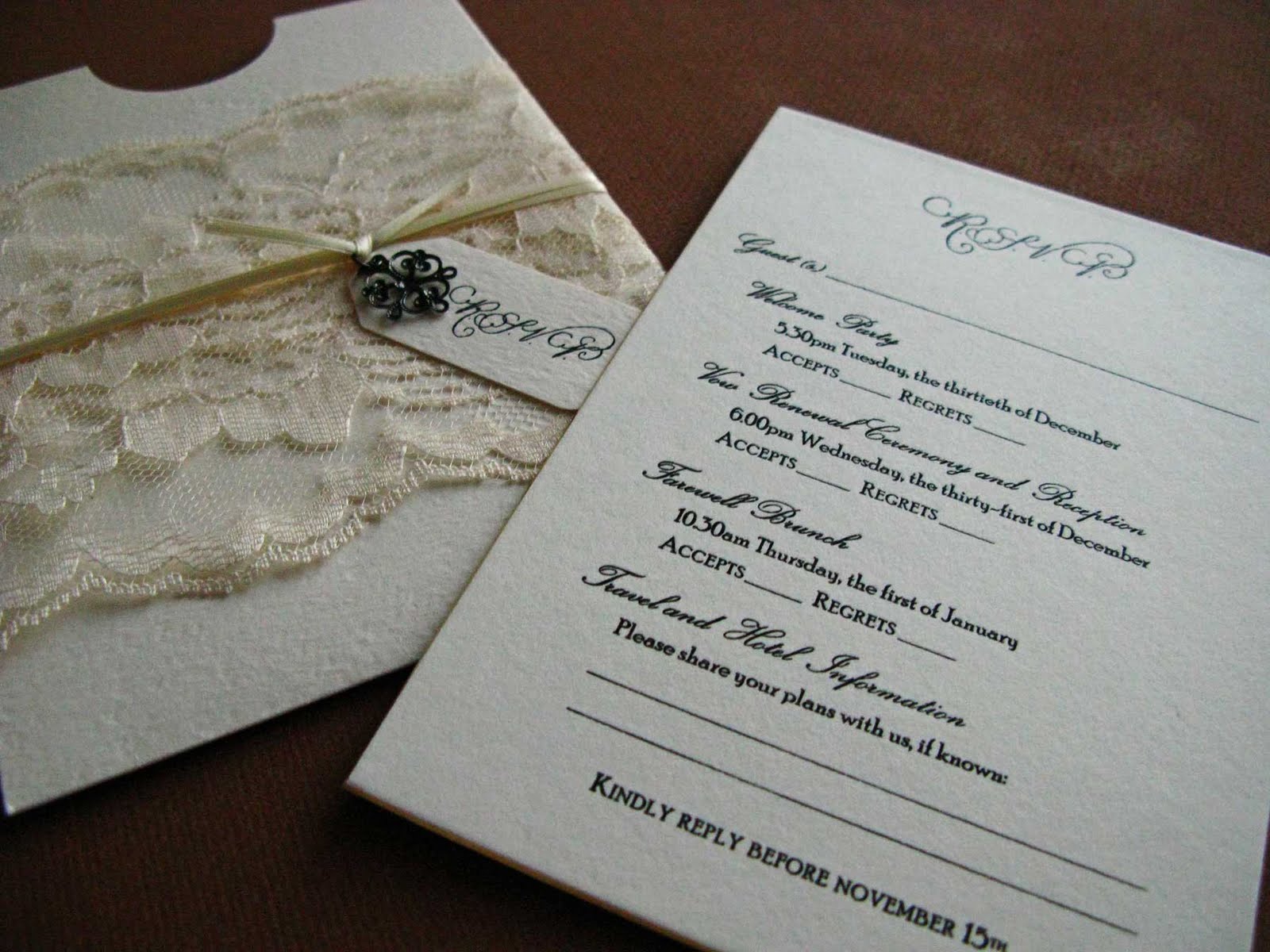 example wedding rsvp cards