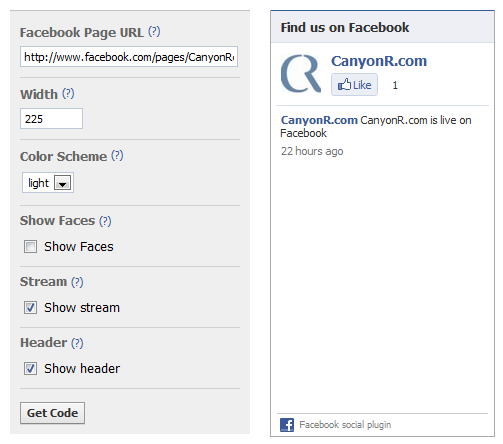 Facebook Like Box Wizard