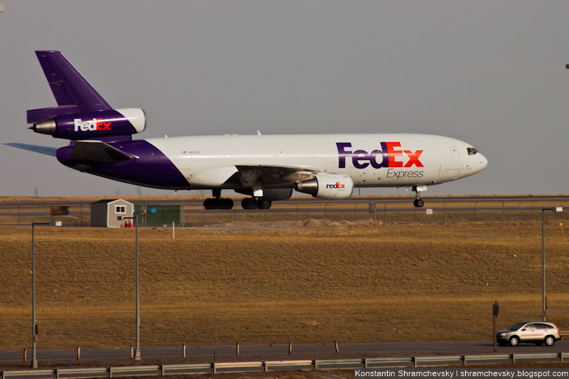 USA Colorado Denver International Airport McDonnel-Douglas DC-10 MD-10 FedEx Express N40061 США Колорадо Денвер Международный Аэропорт МакДоннел-Дуглас Ди Си Десять ДЦ-10 МД-10 ФедЭкс Экспресс