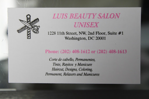 Beauty Salon «Luis Beauty Salon - Unisex», reviews and photos, 1228 11th St NW #1, Washington, DC 20001, USA