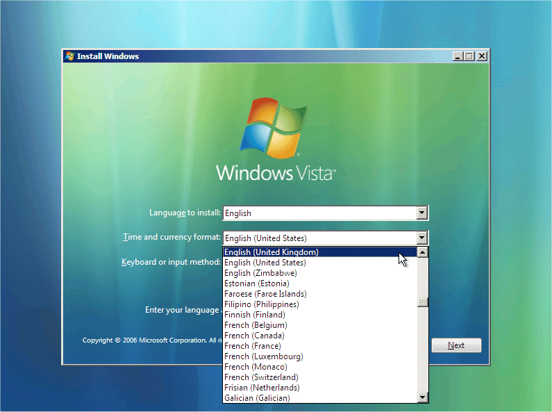 To To Install The Vista Windows