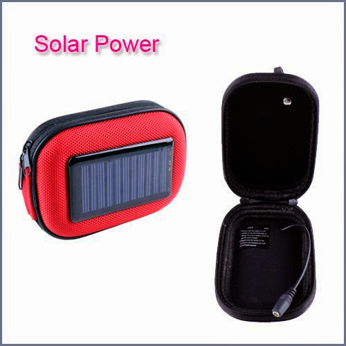  e4worlds Stylish Portable USB Camera Bag+Monocrystalline Silicon Solar Power Charger For Cell Phone/iPod, Mp3, Mp4/PDA and Most USB Powered Device+USB Connect Cable + 5 different Plugs (Red)