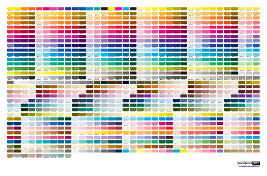 Pantone Colors To Cmyk Conversion Chart