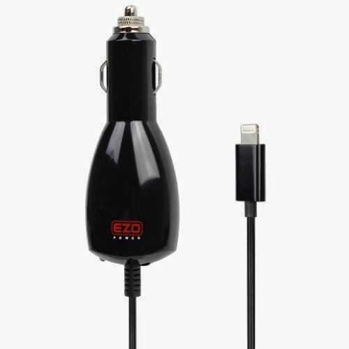  EZOPower Apple Certified 2.1 A Lightning 8-Pin Car Charger Adapter for iPhone 5 5G/ 5S / 5C, iPad Air, iPad Mini with Retina Display, iPad 4, iPad Mini, iPod Touch 5th, Nano 7th Generation (IOS7 Supported) - Black