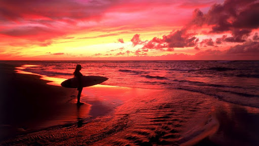 Surfer at Twilight, Hawaii.jpg