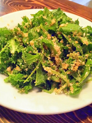 Life of Pie's surprise right hook: Kale & Arugula with parmesan and honey lemon vinaigrette packed an addictive punch with its light dressing that enhanced the kale and arugula and the parmesan to add texture like a breadcrumb topping of a mac and cheese- but all over your salad!