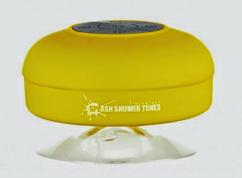  Splash Shower Tunes Waterproof Bluetooth Wireless Shower Speaker Portable Speakerphone (Yellow) By FreshETech