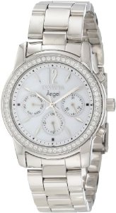  Invicta Women's 11768 Angel Crystal Accented Mother-Of-Pearl Dial Stainless Steel Watch