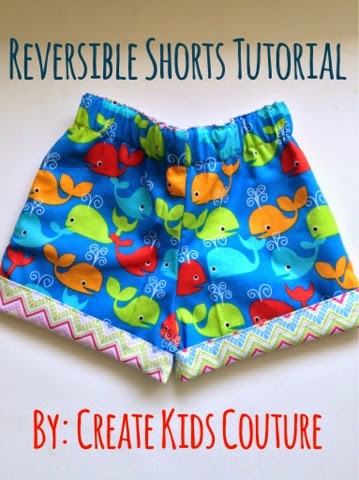 Create Kids Couture: How To Tuesday: Reversible Shorts