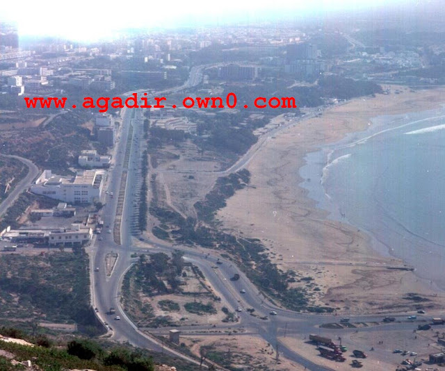 شاطئ اكادير قبل وبعد الزلزال سنة 1960 Fdgfd