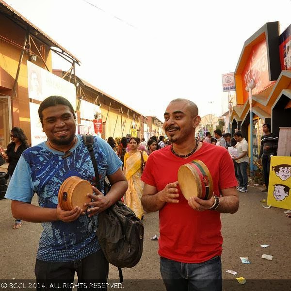 Gaurab Chatterjee and Bonnie Chakraborty, taking a walk through Kolkata Book Fair. 