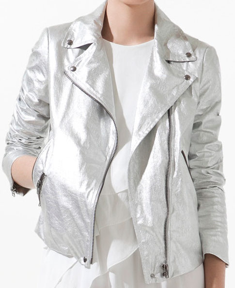 silver jacket zara