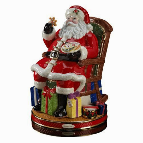  RADKO MIDNIGHT TREATS Santa Christmas Snack  &  Cookie Jar