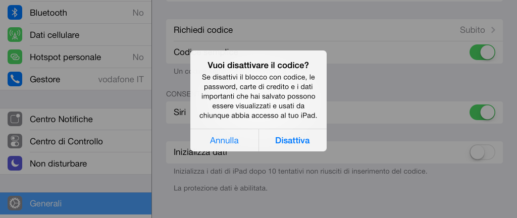 Come togliere il codice di blocco e sblocco su iPhone e iPad