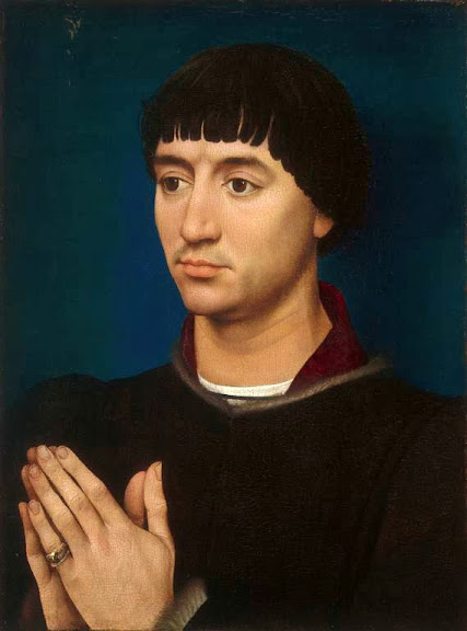 Rogier van der Weyden - Portrait Diptych of Jean de Gros (right wing)