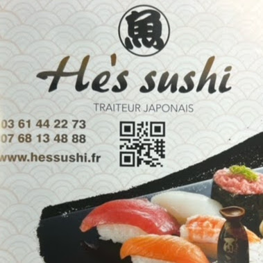 He's Sushi logo