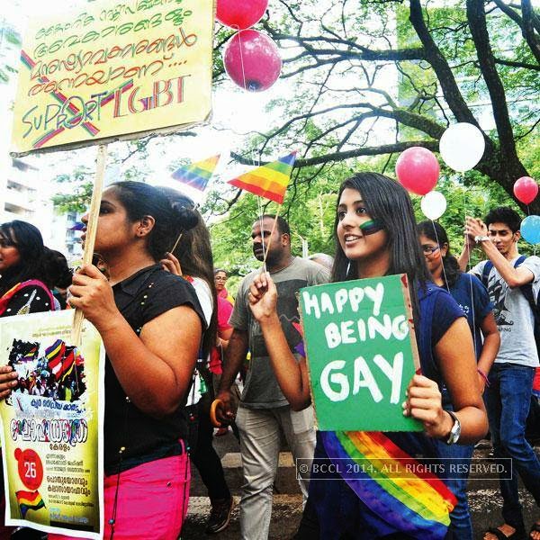 Participants during Queer Pride March, held in Kochi. 