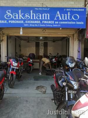 Saksham Auto, 16/61, Shop No.3, Block 15, Geeta Colony, Delhi, 110031, India, Secondhand_Shop, state UP