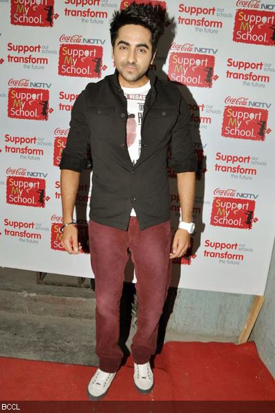 Ayushmann Khurana in his ususal casual avatar at 'Support My School' Telethon '13, held in Mumbai on February 3, 2013. (Pic: Viral Bhayani)