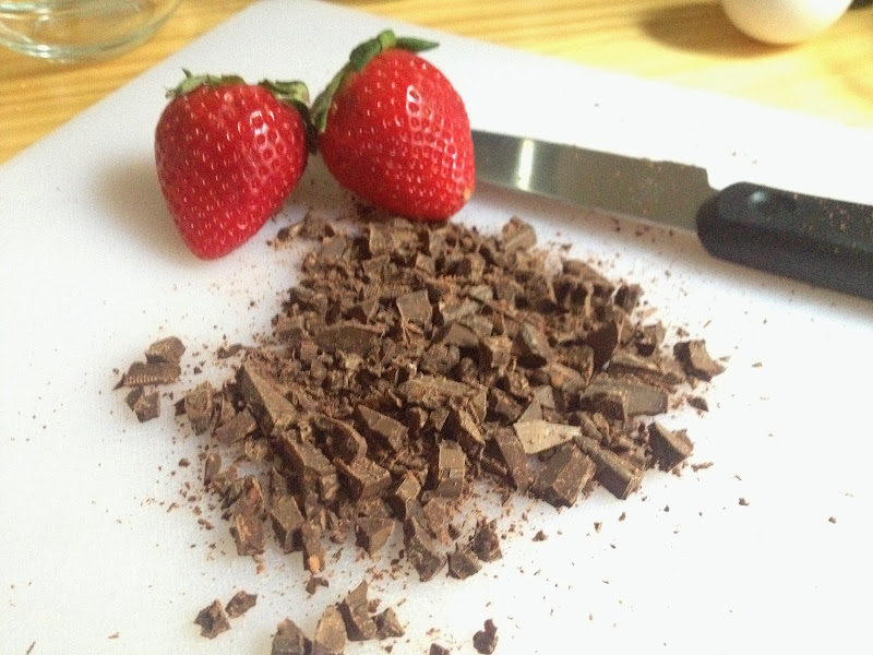 Chocolate Strawberry Cupcake for Two