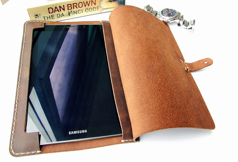 Cover Case leather [Hand made] for iPad Mini & Samsung Tablet 7.7 