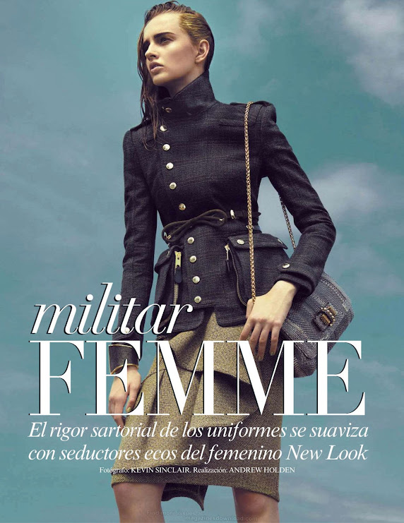 Agata Rudko “militar Femme” , para Vogue México (Enero 2013(