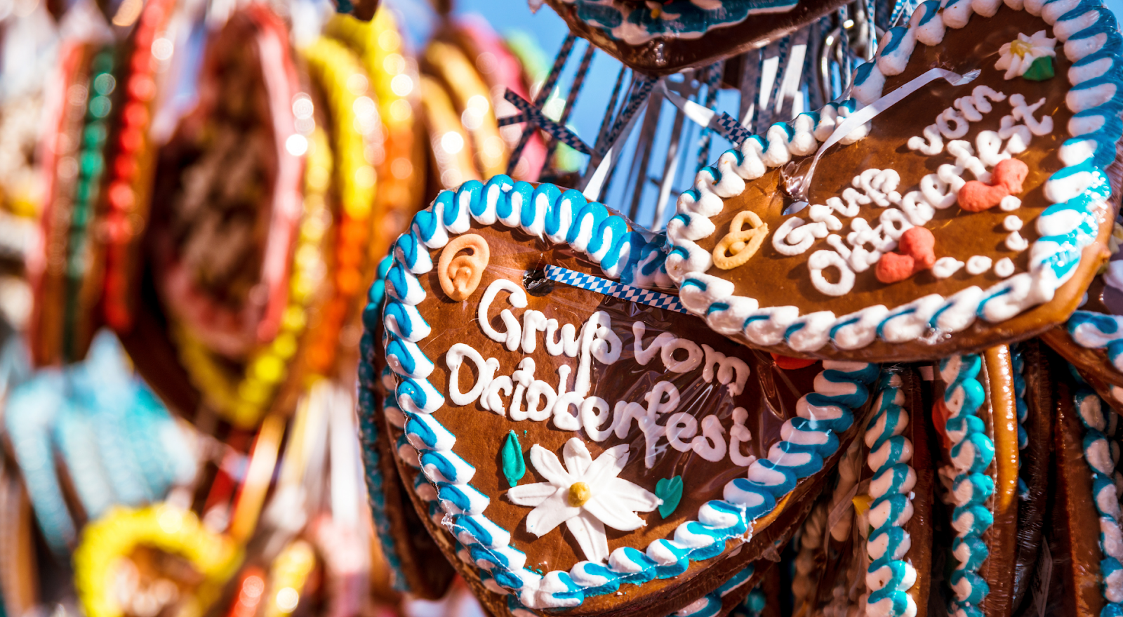 A to Z Bucket List - Oktoberfest cookies in the shape of a heart
