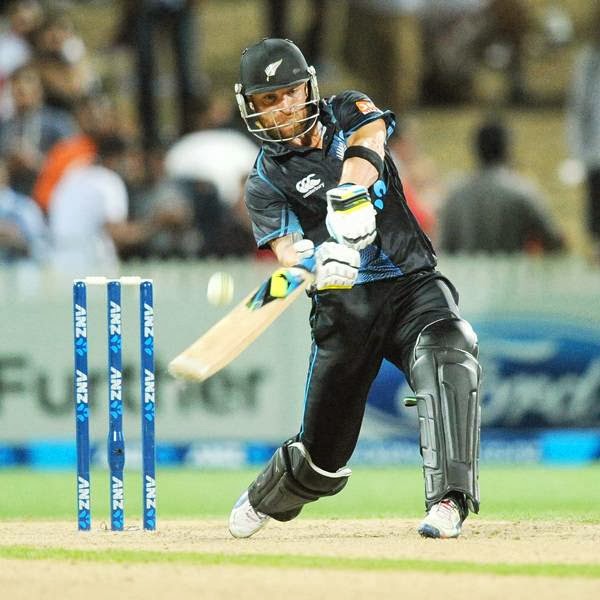 New Zealand had made a dashing start, racing to 50 in seven overs with 10 fours and a six but the loss of openers Jesse Ryder (35) and Martin Guptill (35) in the space of five balls threatened to derail its run chase.