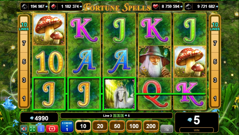 fortune spells slot screenshot