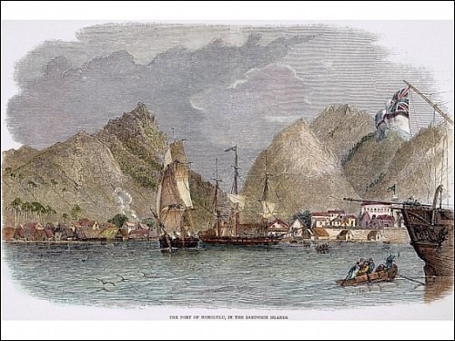 Photographic Print of WHALERS IN HAWAII, 1849. /nWhalers in the port of Honolulu in the Sandwich from Granger Art on Demand