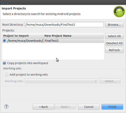 Eclipse - Import Android Project