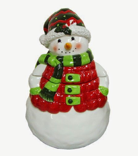  Golly Gee Figural Ceramic Snowman Cookie Jar