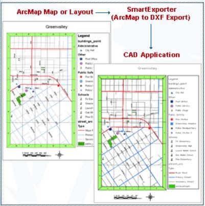 Map Layout Conversion Arcmap Mxd To Cad Dxf Dwg By Default