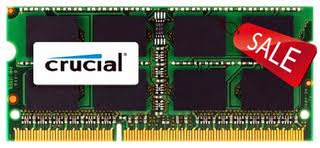 Crucial 8GB Single DDR3 1333 MT/s (PC3-10600) CL9 SODIMM 204-Pin 1.35V/1.5V Memory For Mac CT8G3S1339M