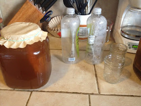 Kombucha jar, 1 liter bottles and 8oz mason jars