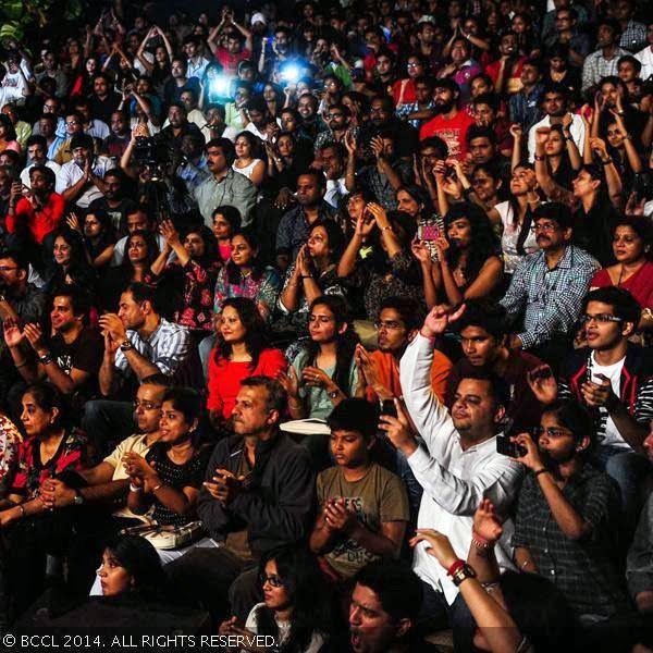 Crowd during Farhan Akhtar's live performance, held at Bandra Fort, in Mumbai, on January 26, 2014.