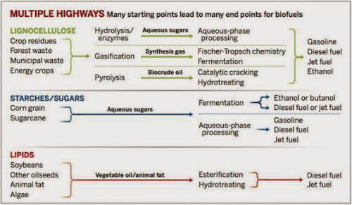 A Partial List Of Approaches To Advanced Biofuels
