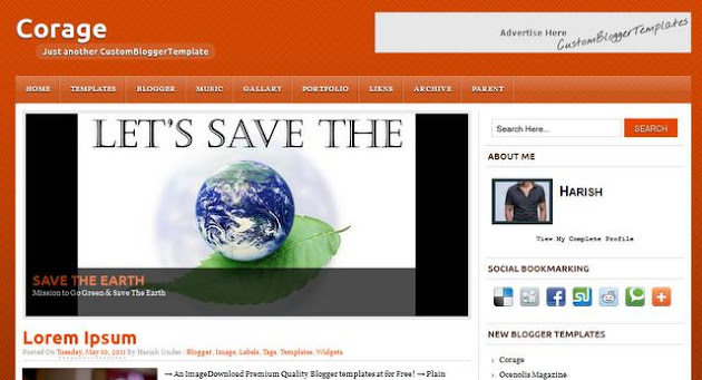 Corage Blogger Template Corage Blogger Template