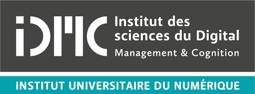 IDMC (Institut des sciences du Digital, Management Cognition) logo