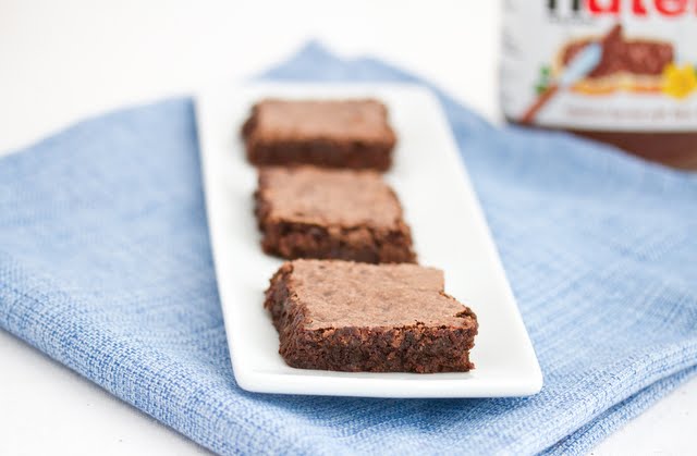 photo of three brownies on a plate