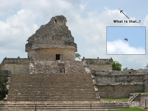 Ufo Photographed Over The Mayan Ruins In Mexico Image