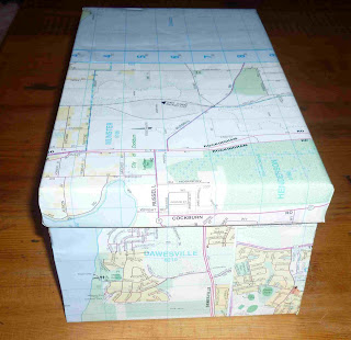 Simpleliving: Cover Shoe Boxes With An Old Street Directory