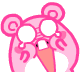 pink mouse asustado