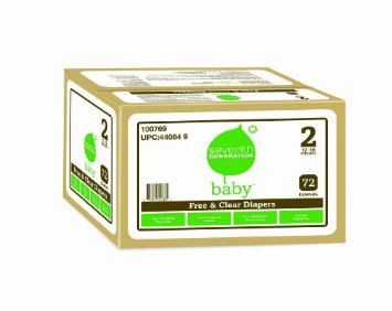  Seventh Generation Free & Clear Diapers, Super Jumbo Box