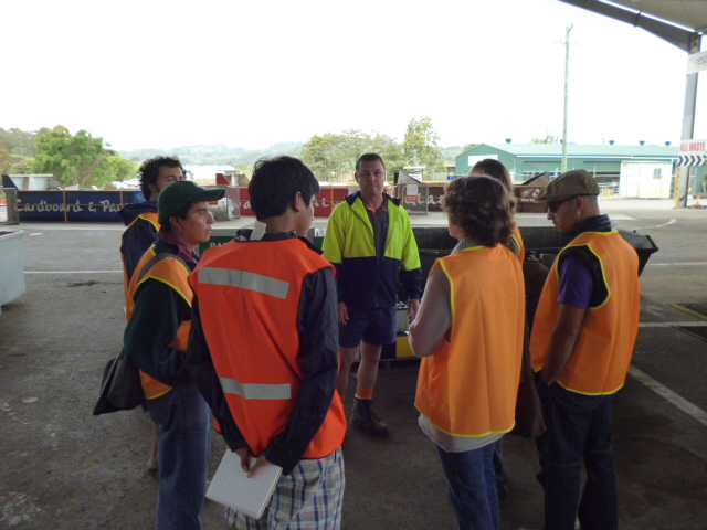 The Fellows with Charlie at the Waste and Recycling Facility