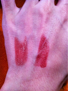 MAC Lipstick in Spice it Up! Swatch Dupe Revlon Lip Butter Pink Truffle