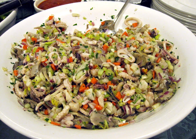 A typical Christmas Eve fish dish - fish salad