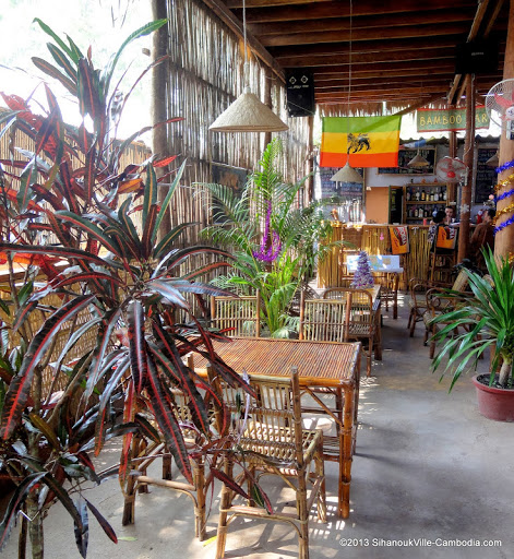 Bamboo Bar Vegetarian restaurant Sihanoukville cocktail bar Cambodia