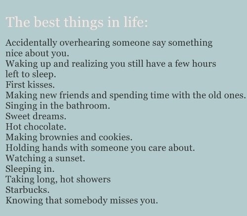 The Best Things In Life